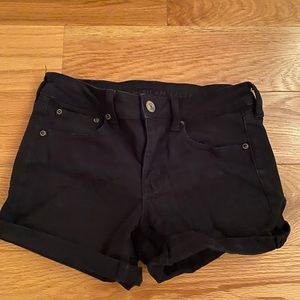 black american eagle jean shorts